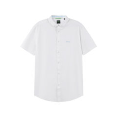 HUGO BOSS/雨果博斯 男士green系列棉质休闲短袖衬衫 50487500图片