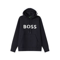 HUGO BOSS/雨果博斯 男士green系列棉质徽标胶印环保面料连帽卫衣运动衫 50504750图片