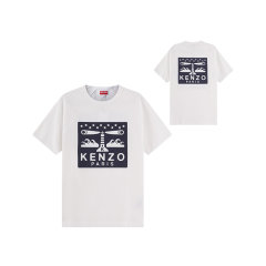KENZO/高田贤三 男士棉质LIGHTHOUSE航海风格修身版圆领短袖T恤 FD5 5TS455 4SU图片