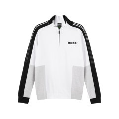 HUGO BOSS/雨果博斯 男士green系列棉质运动休闲半拉链高领针织衫套头衫毛衣 50493769图片