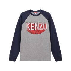 KENZO/高田贤三 男士棉质宽松版复古时尚长袖T恤卫衣运动衫 FD6 5TS105 4SI图片