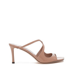 Jimmy Choo/周仰杰 女士漆皮斜方头露趾细跟高跟穆勒鞋凉鞋拖鞋跟高7.5cm ANISE 75 PAT图片