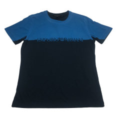 Emporio Armani/安普里奥阿玛尼蓝色男士短袖T恤   3X1T621JQ4Z  瑕疵折扣图片