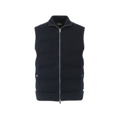 HUGO BOSS/雨果博斯 男士black系列立领针织保暖夹棉马甲外套 50500677图片