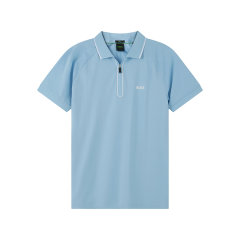 HUGO BOSS/雨果博斯 男士green系列棉质修身版拉链领短袖POLO衫 50488812图片