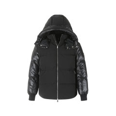 HUGO BOSS/雨果博斯 男士black系列环保面料拼接保暖鸭绒连帽羽绒服夹克上衣外套 50499800图片