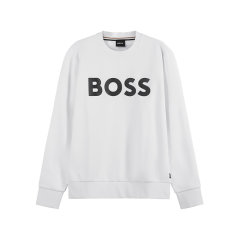 HUGO BOSS/雨果博斯 男士black系列棉质环保面料圆领长袖卫衣运动衫 50496642图片