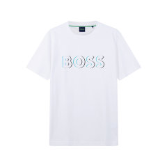 HUGO BOSS/雨果博斯 男士棉质圆领短袖T恤 50483768图片