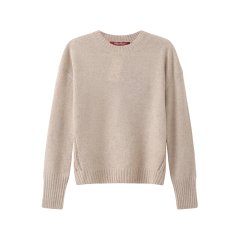 Max Mara Studio/麦丝玛拉 女士山羊绒美拉德镂空条纹圆领长袖羊绒衫针织衫毛衣 ALINDA图片