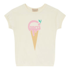 古驰（GUCCI）  女童棉质圆领短袖T恤 718008XJE39 DX图片