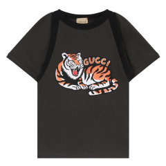 古驰（GUCCI）男童棉质印花短袖T恤 713864XJEZH DX图片