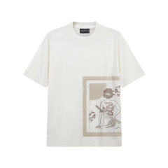 Emporio Armani/安普里奥阿玛尼 男士复古圆领莱赛尔落肩短袖T恤 3D1T98 1JUVZ图片