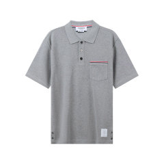 THOM BROWNE/汤姆·布朗 男士棉质短袖POLO衫 MJP171A J0029图片