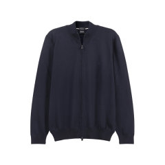 HUGO BOSS/雨果博斯 男士black系列环保面料新剪羊毛圆领拉链羊毛衫针织开衫 50476347图片