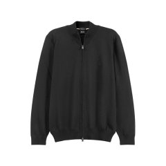 HUGO BOSS/雨果博斯 男士black系列环保面料新剪羊毛圆领拉链羊毛衫针织开衫 50476347图片