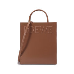 LOEWE/罗意威 女士油亮牛皮革徽标压纹Standard A4 Tote手袋手提单肩斜挎包托特包购物袋琴谱包 A933R18X14图片