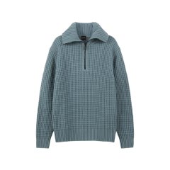 HUGO BOSS/雨果博斯 男士orange系列环保面料半拉链高领针织衫套头衫毛衣 50498947图片