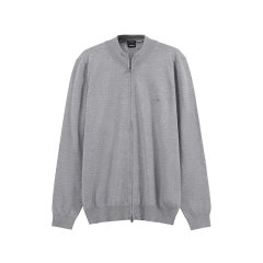 HUGO BOSS/雨果博斯 男士black系列环保面料新剪羊毛圆领拉链羊毛衫针织开衫 50476347图片