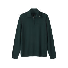 Emporio Armani/安普里奥阿玛尼 男士绵羊毛老钱风半拉链高领羊毛衫针织衫套头衫 6R1MXF 1MNFZ图片