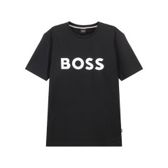 HUGO BOSS/雨果博斯 男士black系列棉质环保面料圆领短袖T恤 50495742图片