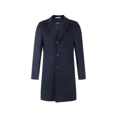 HUGO BOSS/雨果博斯 男士black系列新剪羊毛单排扣中长款修身版毛呢大衣外套 50502482图片