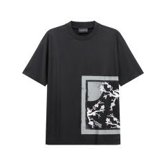 Emporio Armani/安普里奥阿玛尼 男士复古圆领莱赛尔落肩短袖T恤 3D1T98 1JUVZ图片