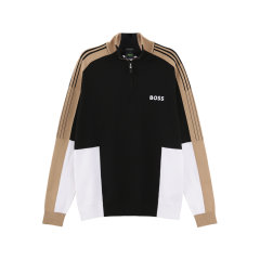 HUGO BOSS/雨果博斯 男士green系列棉质运动休闲半拉链高领针织衫套头衫毛衣 50493769图片
