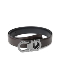 Salvatore Ferragamo/菲拉格慕 男士光面牛皮可裁剪Gancini双面皮带腰带3cm 670326图片