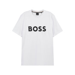 HUGO BOSS/雨果博斯 男士black系列棉质环保面料圆领短袖T恤 50495742图片