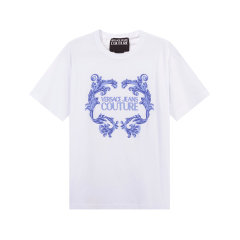 VERSACE JEANS COUTURE/VERSACE JEANS COUTURE 男士棉质圆领短袖T恤 76GAHG02 CJ00G图片