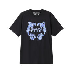 VERSACE JEANS COUTURE/VERSACE JEANS COUTURE 男士棉质圆领短袖T恤 76GAHG02 CJ00G图片