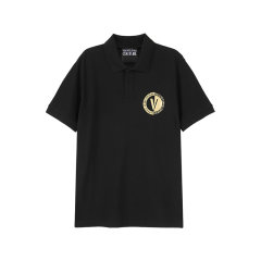 VERSACE JEANS COUTURE/VERSACE JEANS COUTURE 男士棉质短袖POLO衫 74GAGT10 CJ01T图片