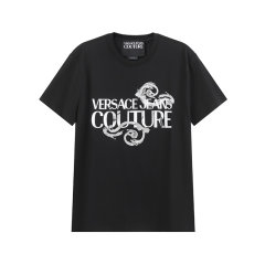 VERSACE JEANS COUTURE/范思哲 男士棉质圆领短袖T恤 76GAHG00 CJ00G图片