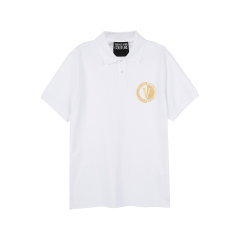 VERSACE JEANS COUTURE/VERSACE JEANS COUTURE 男士棉质短袖POLO衫 74GAGT10 CJ01T图片