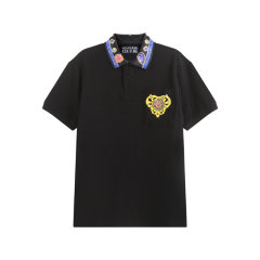 VERSACE JEANS COUTURE/范思哲 男士棉质休闲短袖POLO衫 76GAGT11 CJ01T图片