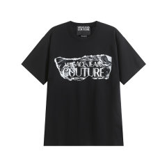 VERSACE JEANS COUTURE/VERSACE JEANS COUTURE 男士宽松版圆领短袖T恤 76GAHE03 CJ00E图片