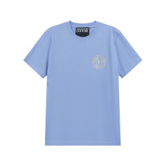 VERSACE JEANS COUTURE/范思哲 男士棉质V-EMBLEM圆领短袖T恤 76GAHT02 CJ00T图片