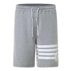 THOM BROWNE 汤姆·布朗 男士条纹抽绳宽松休闲短裤 MJQ166A J0063 DX图片