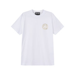 VERSACE JEANS COUTURE/范思哲 男士棉质V-EMBLEM圆领短袖T恤 76GAHT02 CJ00T图片