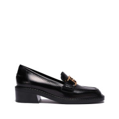BALLY/巴利 女士牛皮B-Chain方头中跟单鞋皮鞋乐福鞋莫卡辛鞋 ELLYANE 35图片