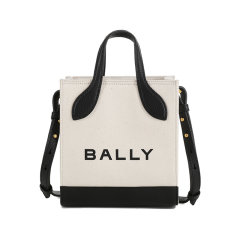 BALLY/巴利 女士BAR系列织物配皮帆布包托特包迷你包手提单肩斜挎包 BAR MINI KEEP ON图片