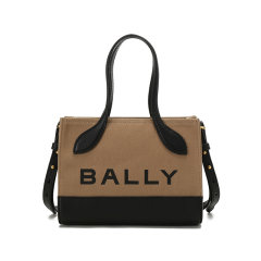 BALLY/巴利 女士BAR系列织物配皮帆布包托特包迷你包手提单肩斜挎包 BAR KEEP ON XS图片