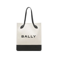 BALLY/巴利 女士BAR系列织物配皮中性风帆布包托特包购物袋手提单肩包 BAR KEEP ON NS图片