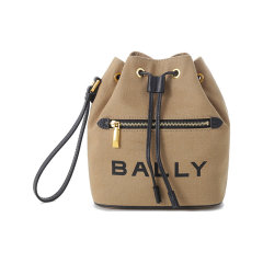 BALLY/巴利 女士织物水桶包抽绳包帆布包手提包腕包 BAR MINIBUCKET图片