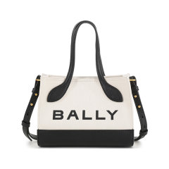 BALLY/巴利 女士BAR系列织物配皮帆布包托特包迷你包手提单肩斜挎包 BAR KEEP ON XS图片