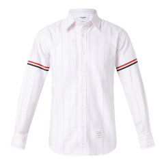 THOM BROWNE 汤姆·布朗男士浅粉色棉质条纹牛津臂环饰直排扣衬衫 MWL301O 07720 DX图片