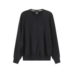 HUGO BOSS/雨果博斯 男士black系列环保面料圆领长袖羊毛衫针织衫 50476364图片