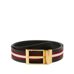 BALLY/巴利 男士织物配皮不可裁剪复古双面旋转皮带腰带3.5cm SHIFFIE 35 R TSP图片