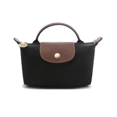 Longchamp/珑骧 女士Le Pliage Original系列织物/牛皮革mini迷你短柄饺子包化妆包手提包小袋 34175 089图片
