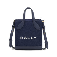 BALLY/巴利 女士BAR系列织物配皮帆布包托特包迷你包手提单肩斜挎包 BAR MINI KEEP ON图片